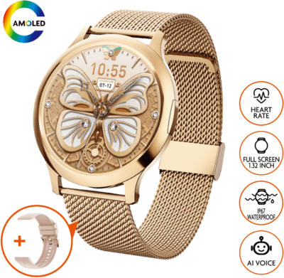 Smart Watch rose goud